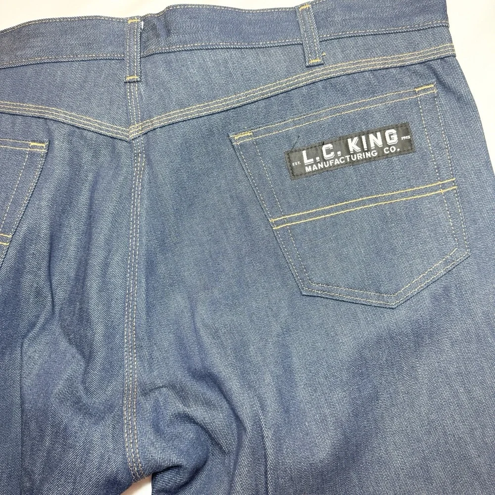 Pointer Brand L.C. King Jeans Mens 40x30 Cone Mills White Oak Denim USA Workwear